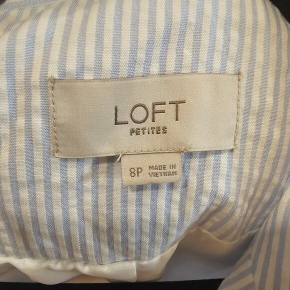 NWOT Loft Seersucker Women's Blazer Size 8P - Picture 4 of 5